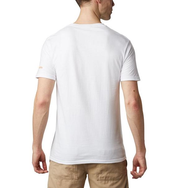 Columbia PFG T-Shirt White For Men's NZ72169 New Zealand